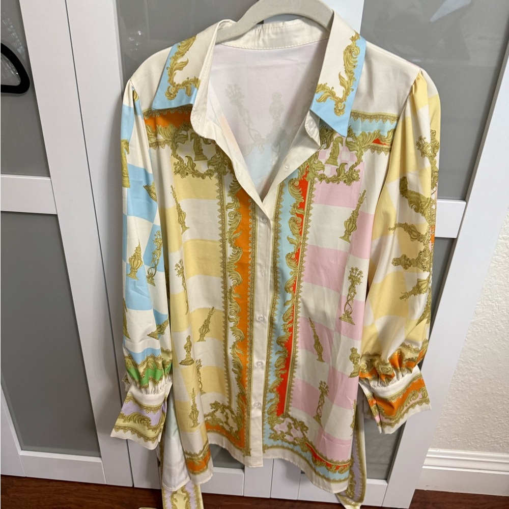 Commense Multicolor Casual Button Down Shirt
